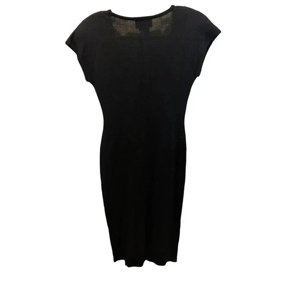 Carole‎ Little Vintage Black Wool Blend Embroidered Button Front Dress Size S - Picture 4 of 6